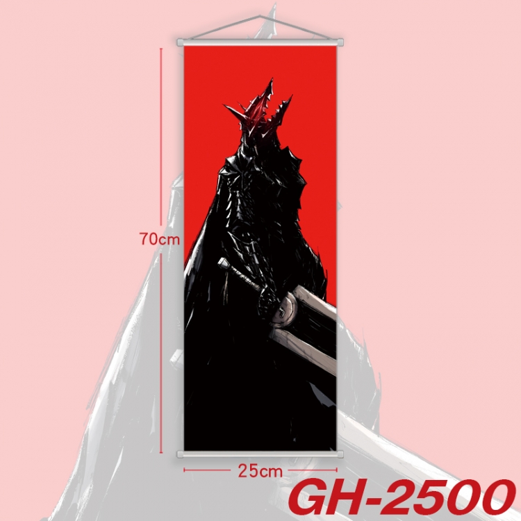 Berserk Plastic Rod Cloth Small Hanging Canvas Painting Wall Scroll 25x70cm price for 5 pcs GH-2500