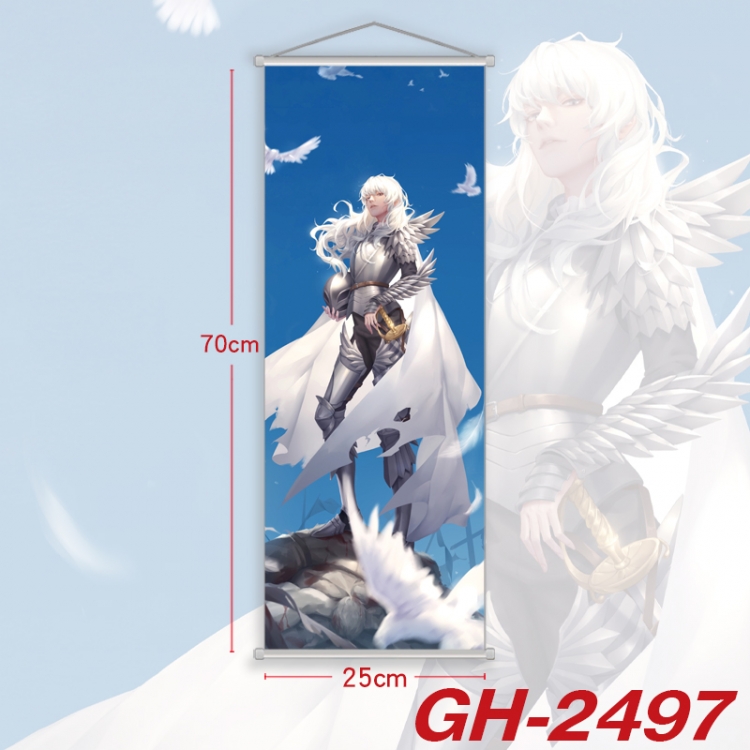 Berserk Plastic Rod Cloth Small Hanging Canvas Painting Wall Scroll 25x70cm price for 5 pcs  GH-2497