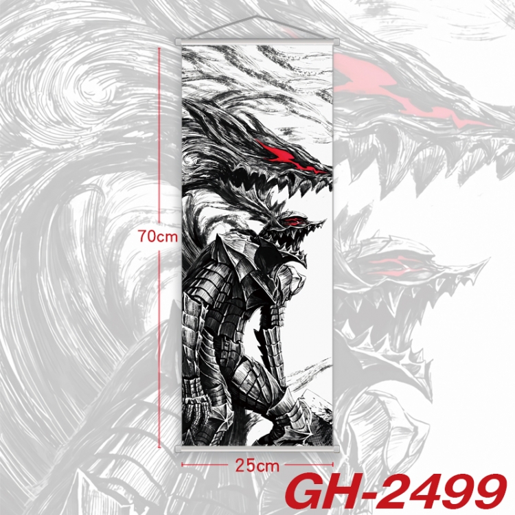 Berserk Plastic Rod Cloth Small Hanging Canvas Painting Wall Scroll 25x70cm price for 5 pcs GH-2499