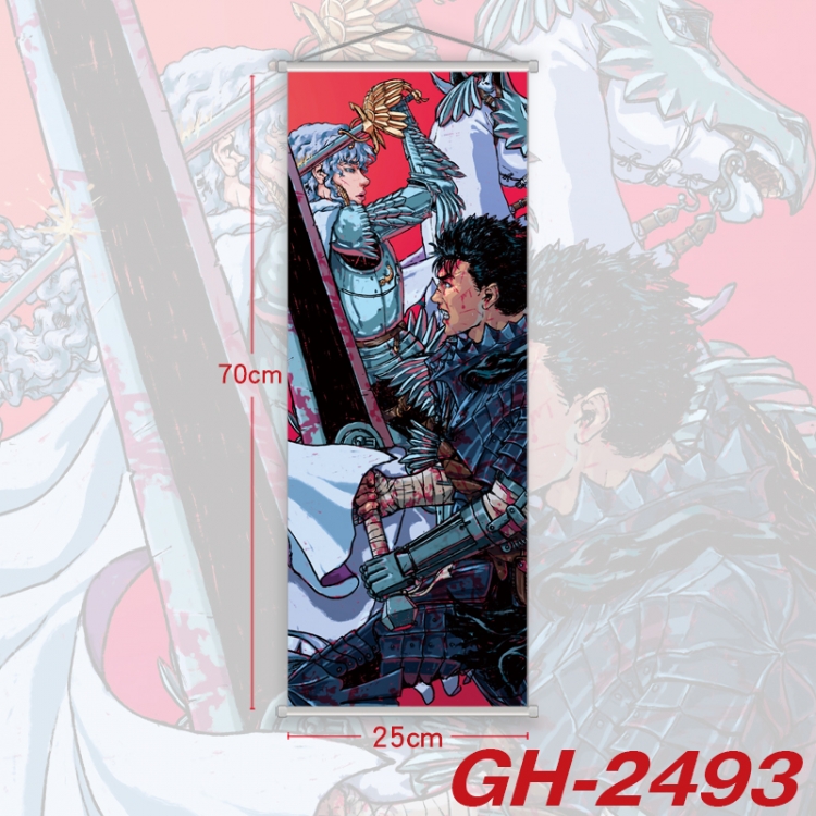 Berserk Plastic Rod Cloth Small Hanging Canvas Painting Wall Scroll 25x70cm price for 5 pcs GH-2493