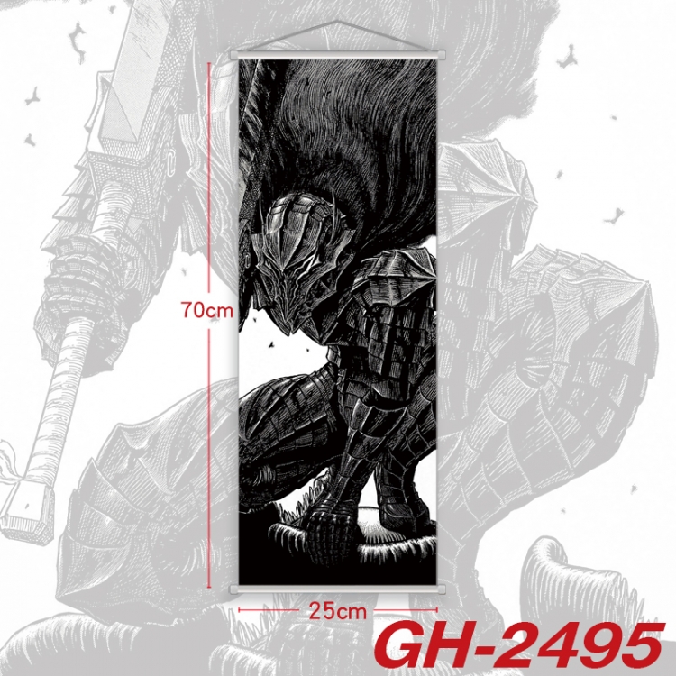 Berserk Plastic Rod Cloth Small Hanging Canvas Painting Wall Scroll 25x70cm price for 5 pcs  GH-2495