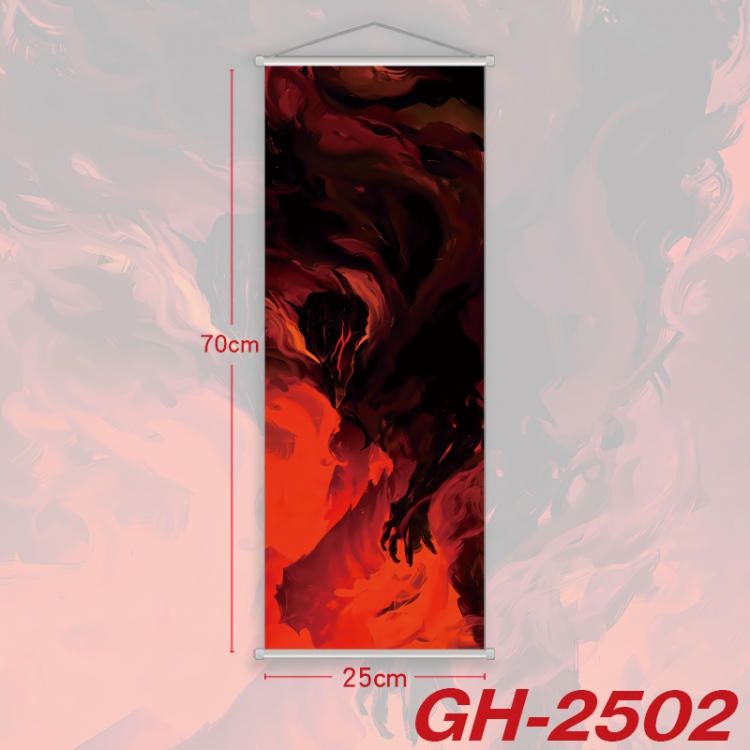 Berserk Plastic Rod Cloth Small Hanging Canvas Painting Wall Scroll 25x70cm price for 5 pcs  GH-2502