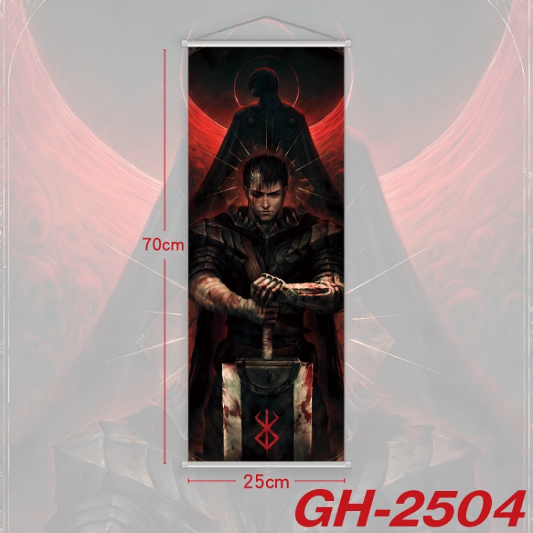 Berserk Plastic Rod Cloth Small Hanging Canvas Painting Wall Scroll 25x70cm price for 5 pcs GH-2504