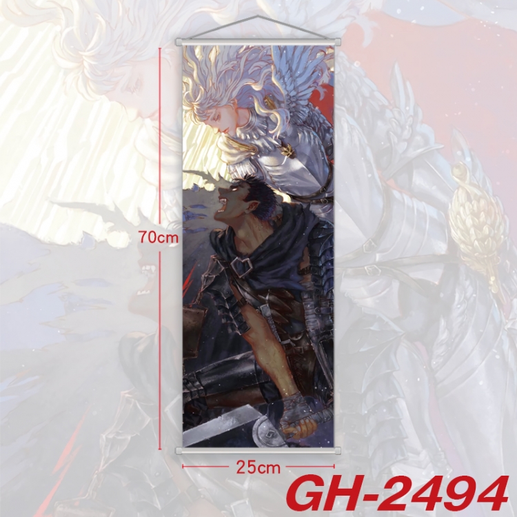 Berserk Plastic Rod Cloth Small Hanging Canvas Painting Wall Scroll 25x70cm price for 5 pcs  GH-2494