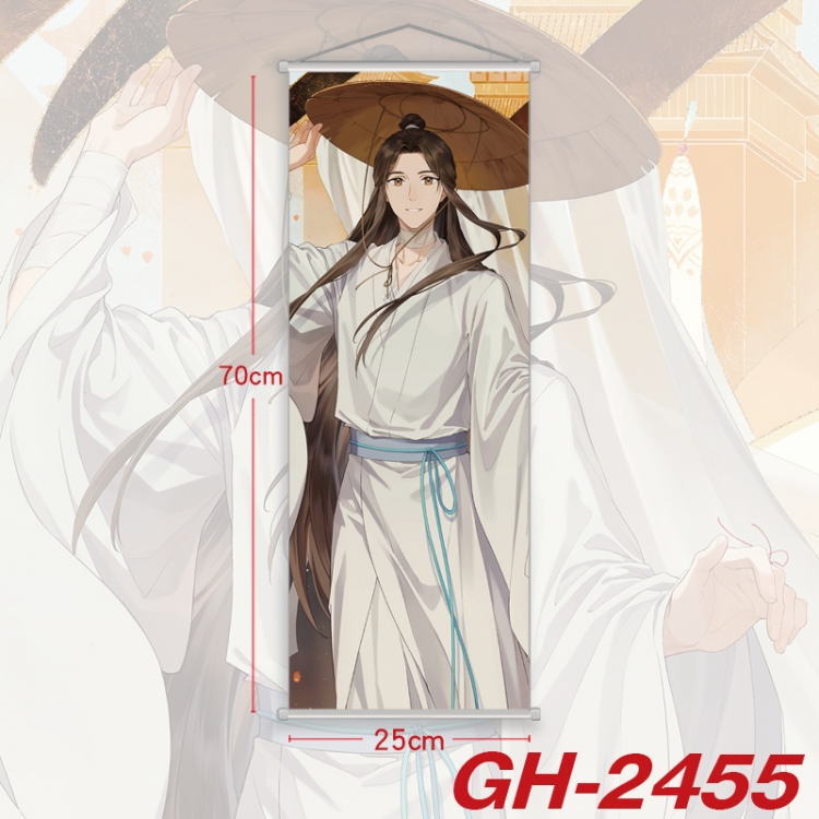 Heaven Official's Blessing Plastic Rod Cloth Small Hanging Canvas Painting Wall Scroll 25x70cm price for 5 pcs GH-2455