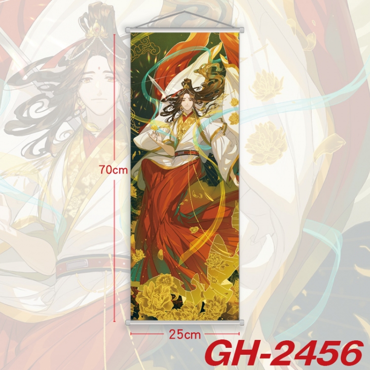 Heaven Official's Blessing Plastic Rod Cloth Small Hanging Canvas Painting Wall Scroll 25x70cm price for 5 pcs GH-2456