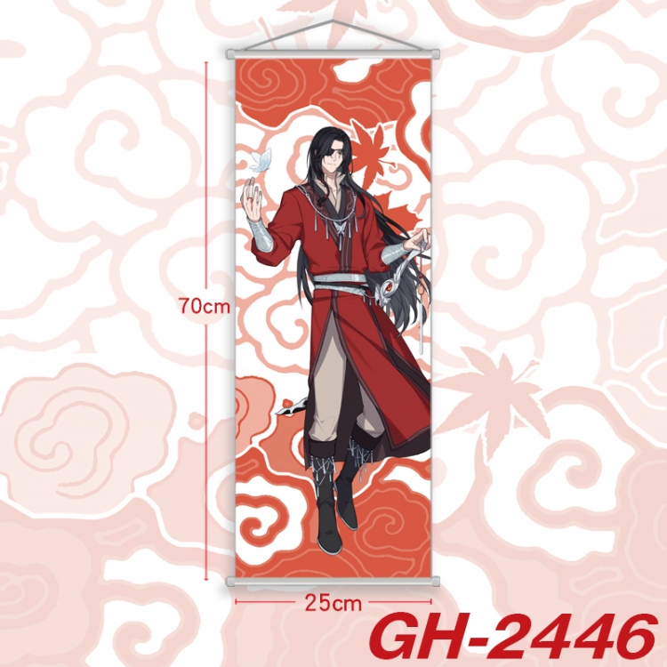 Heaven Official's Blessing Plastic Rod Cloth Small Hanging Canvas Painting Wall Scroll 25x70cm price for 5 pcs GH-2446