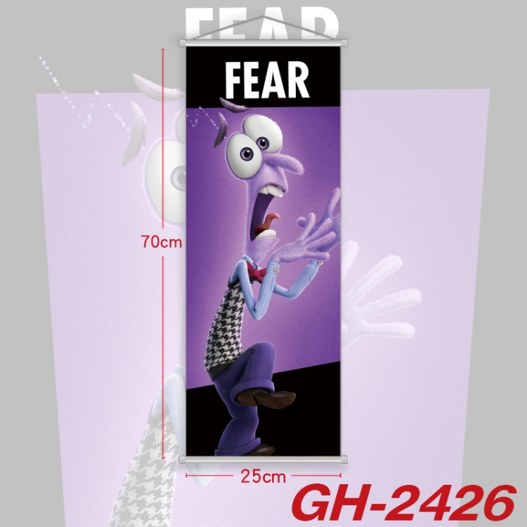 Inside Out Plastic Rod Cloth Small Hanging Canvas Painting Wall Scroll 25x70cm price for 5 pcs  GH-2426