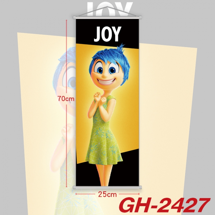 Inside Out Plastic Rod Cloth Small Hanging Canvas Painting Wall Scroll 25x70cm price for 5 pcs GH-2427