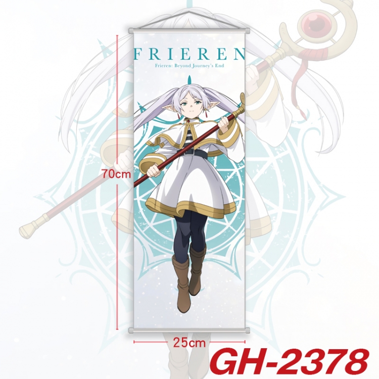 Frieren: Beyond Journey's End Plastic Rod Cloth Small Hanging Canvas Painting Wall Scroll 25x70cm price for 5 pcs  GH-23