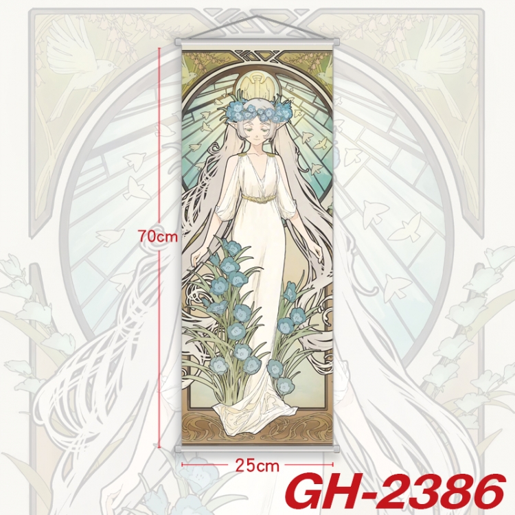 Frieren: Beyond Journey's End Plastic Rod Cloth Small Hanging Canvas Painting Wall Scroll 25x70cm price for 5 pcs GH-238