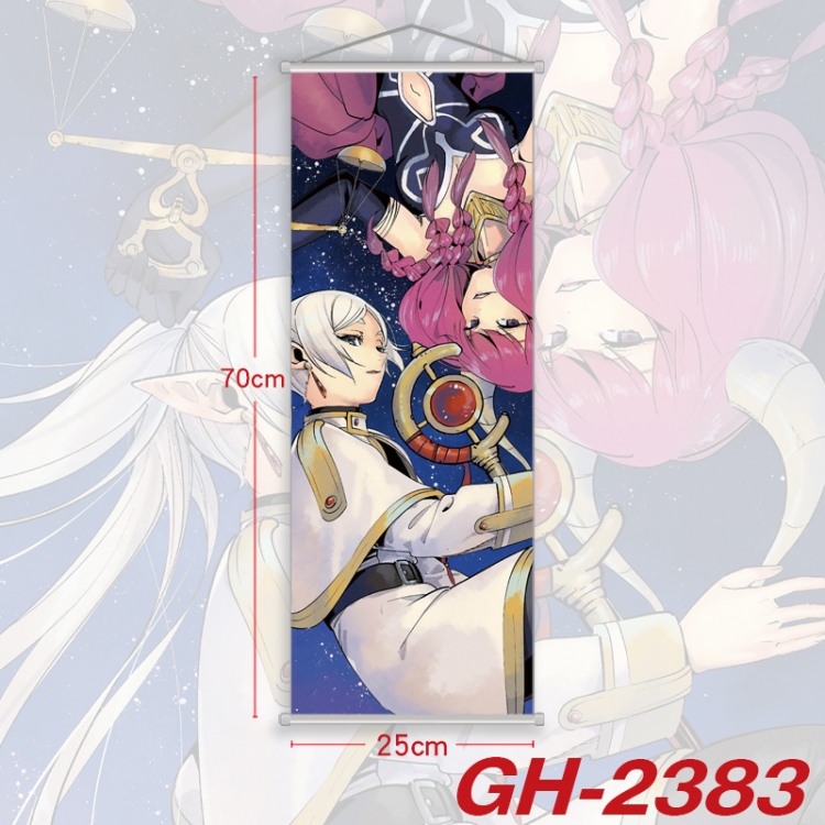 Frieren: Beyond Journey's End Plastic Rod Cloth Small Hanging Canvas Painting Wall Scroll 25x70cm price for 5 pcs GH-238