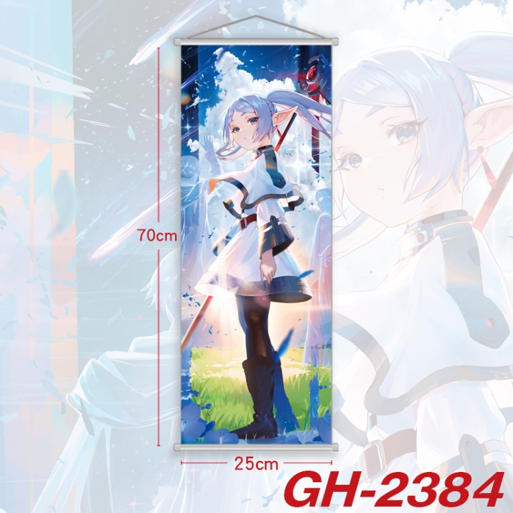 Frieren: Beyond Journey's End Plastic Rod Cloth Small Hanging Canvas Painting Wall Scroll 25x70cm price for 5 pcs GH-238