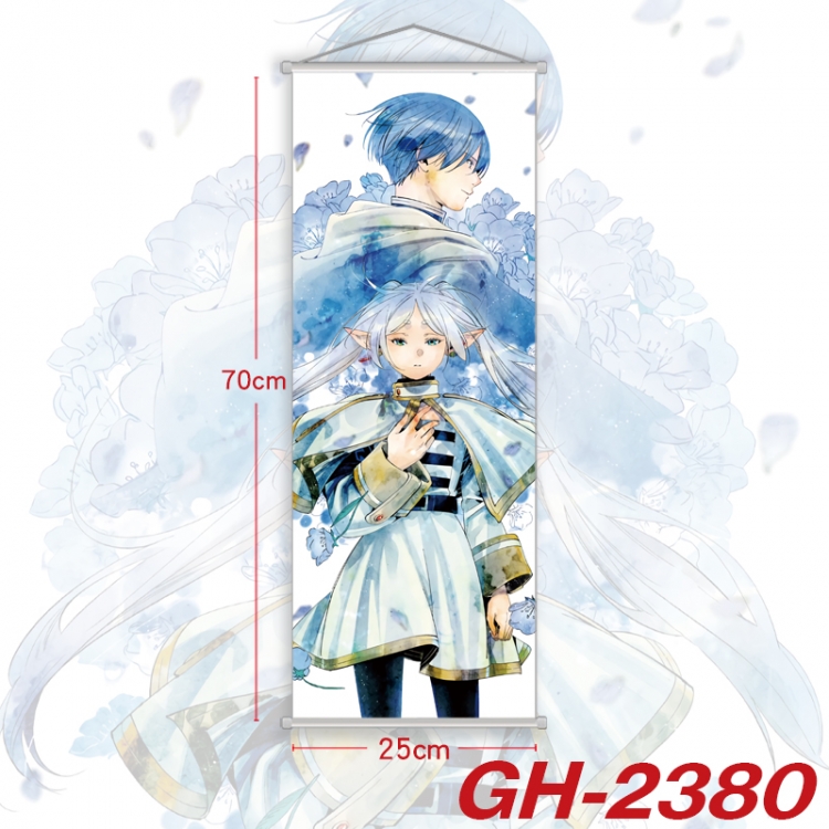 Frieren: Beyond Journey's End Plastic Rod Cloth Small Hanging Canvas Painting Wall Scroll 25x70cm price for 5 pcs  GH-23