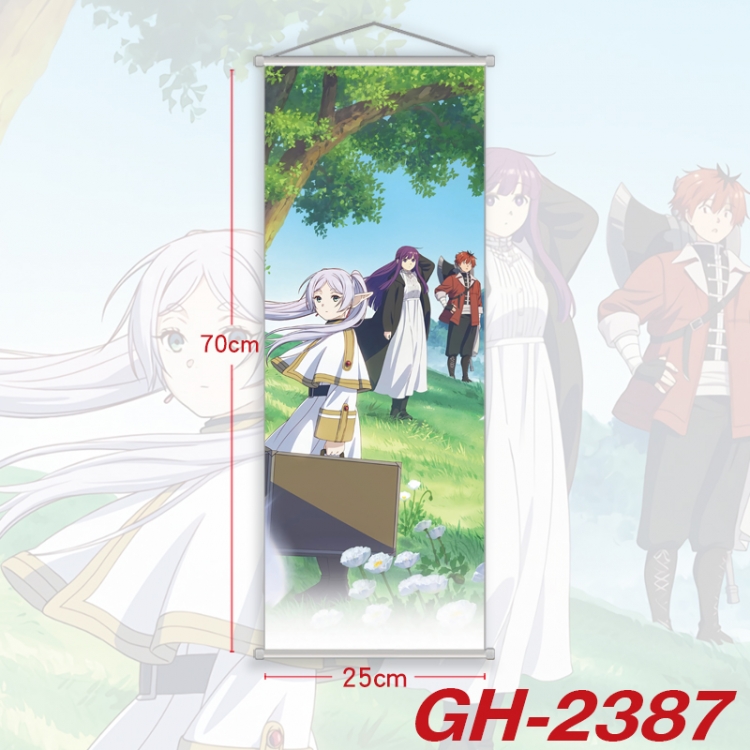 Frieren: Beyond Journey's End Plastic Rod Cloth Small Hanging Canvas Painting Wall Scroll 25x70cm price for 5 pcs  GH-23