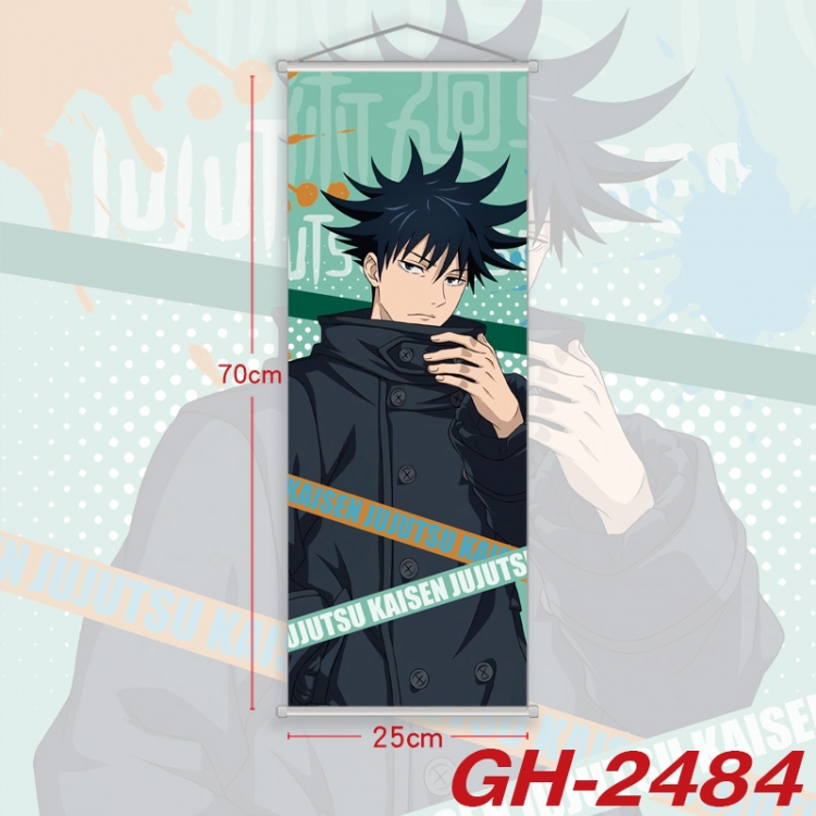 Jujutsu Kaisen Plastic Rod Cloth Small Hanging Canvas Painting Wall Scroll 25x70cm price for 5 pcs GH-2484