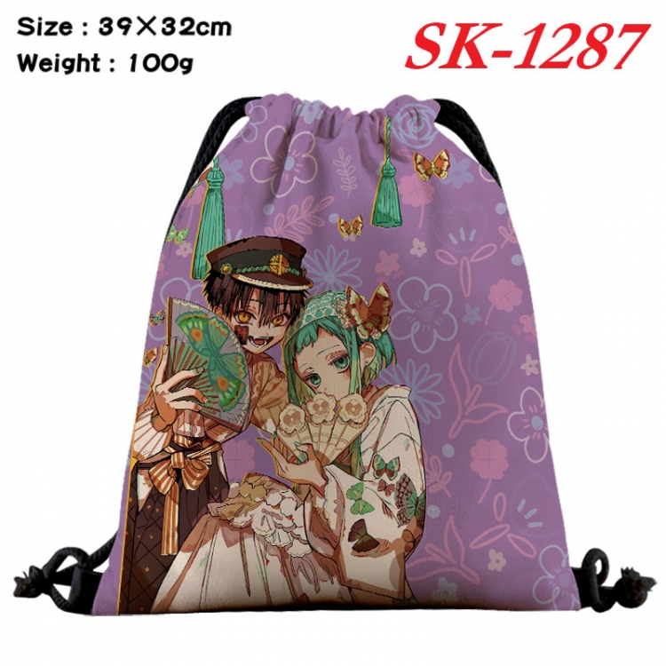 Toilet-bound Hanako-kun cartoon Waterproof Nylon Full Color Drawstring Pocket 39x32cm   sk-1287