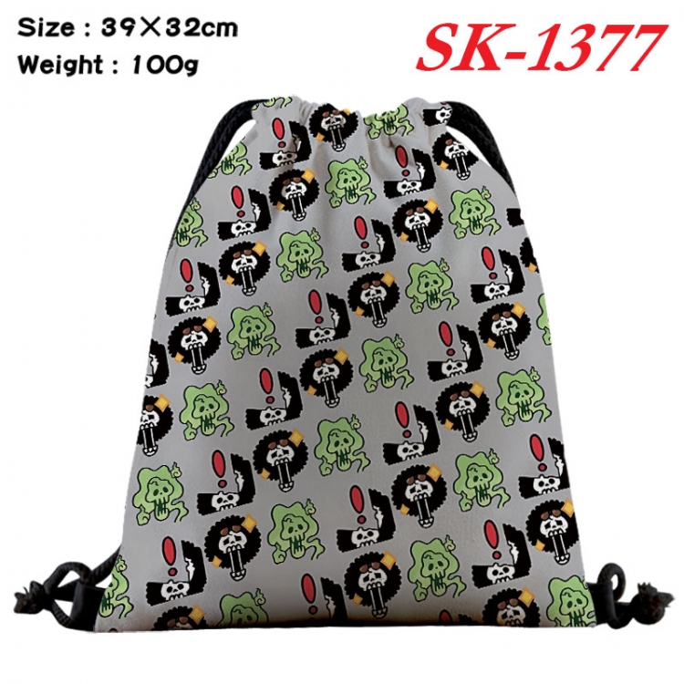 One Piece cartoon Waterproof Nylon Full Color Drawstring Pocket 39x32cm sk-1377