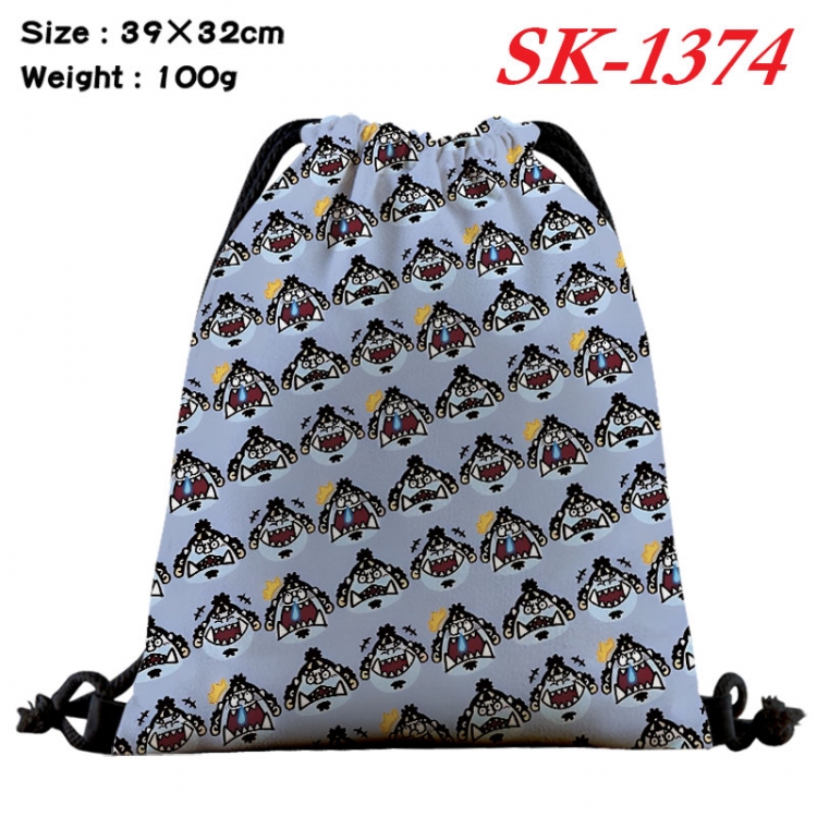 One Piece cartoon Waterproof Nylon Full Color Drawstring Pocket 39x32cm  sk-1374