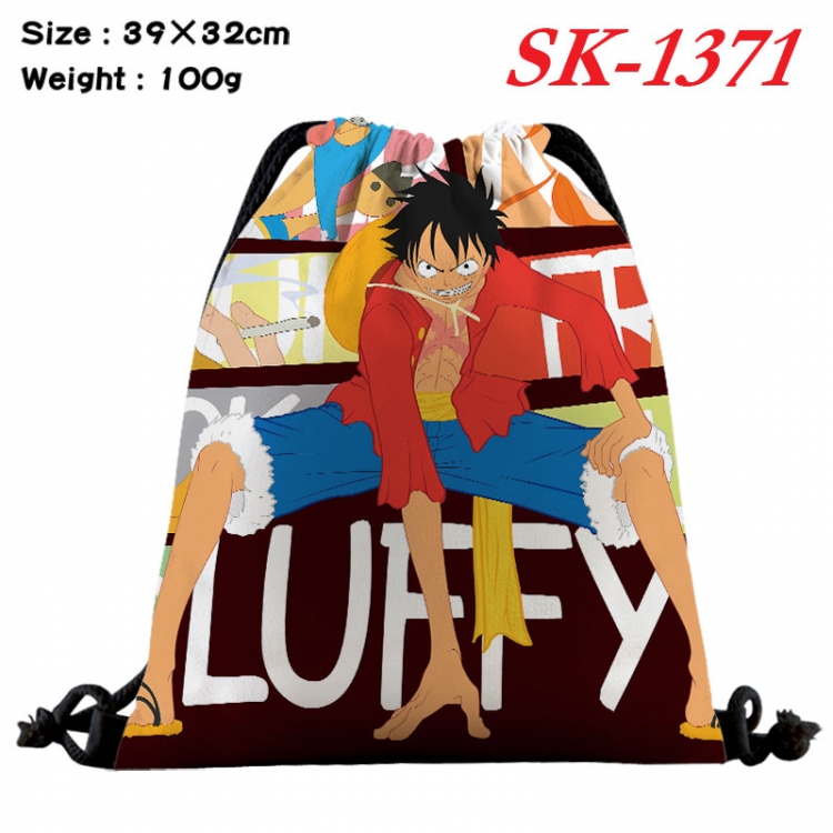 One Piece cartoon Waterproof Nylon Full Color Drawstring Pocket 39x32cm  sk-1371