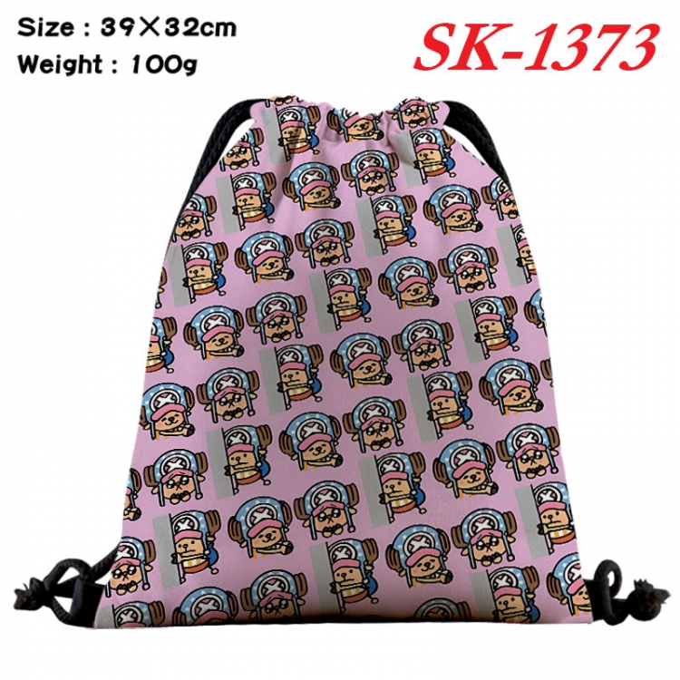 One Piece cartoon Waterproof Nylon Full Color Drawstring Pocket 39x32cm   sk-1373