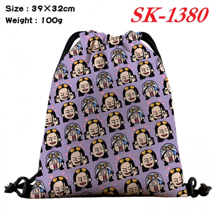 One Piece cartoon Waterproof Nylon Full Color Drawstring Pocket 39x32cm  sk-1380