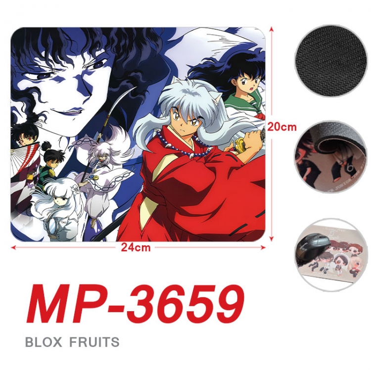 Inuyasha Anime Full Color Printing Mouse Pad Unlocked 20X24cm price for 5 pcs