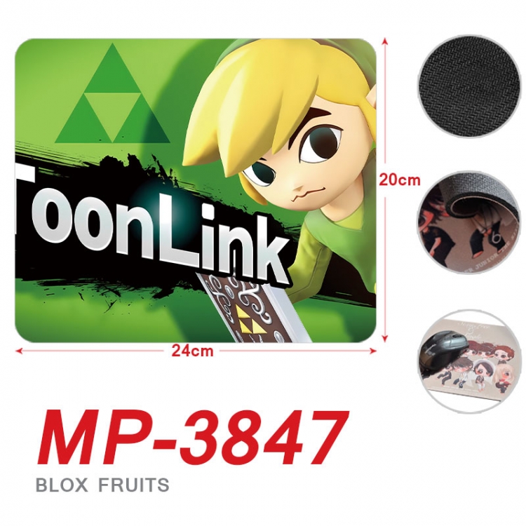 The Legend of Zelda Anime Full Color Printing Mouse Pad Unlocked 20X24cm price for 5 pcs