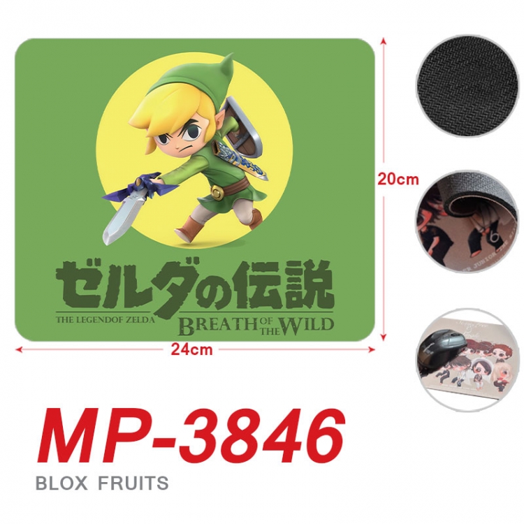 The Legend of Zelda Anime Full Color Printing Mouse Pad Unlocked 20X24cm price for 5 pcs