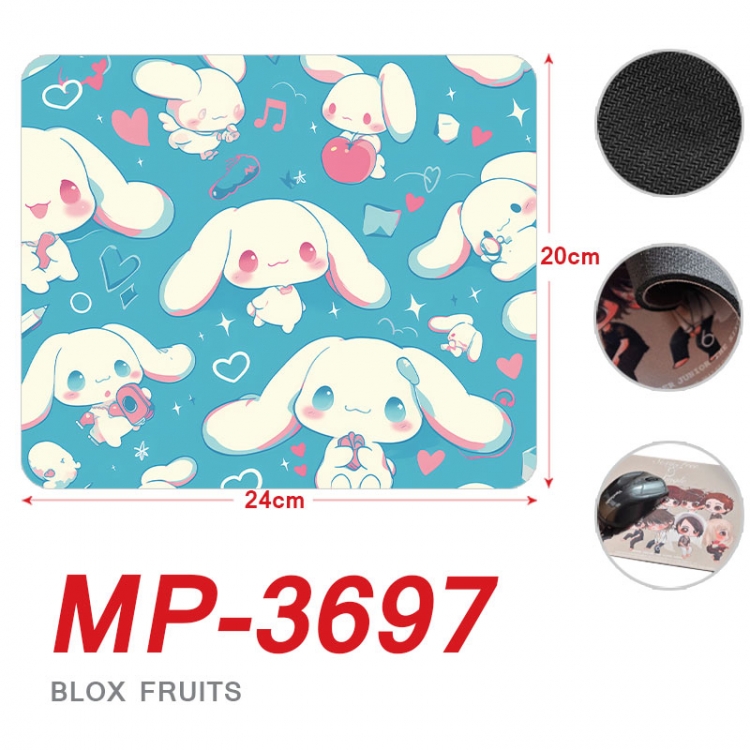 Cinnamoroll Anime Full Color Printing Mouse Pad Unlocked 20X24cm price for 5 pcs