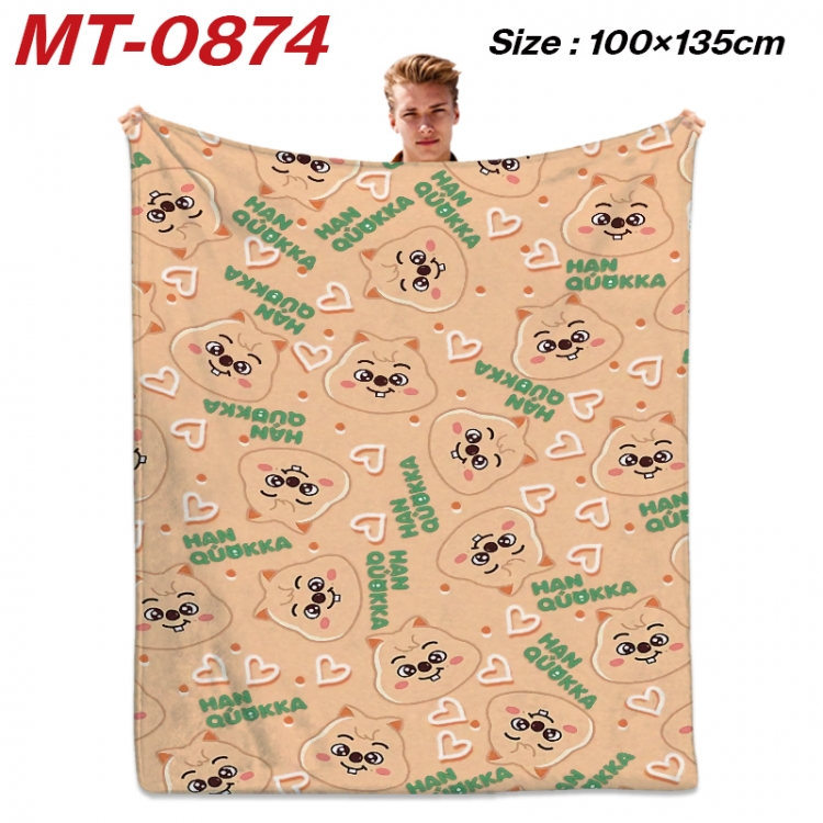 straykids Anime flannel blanket air conditioner quilt double-sided printing 100x135cm