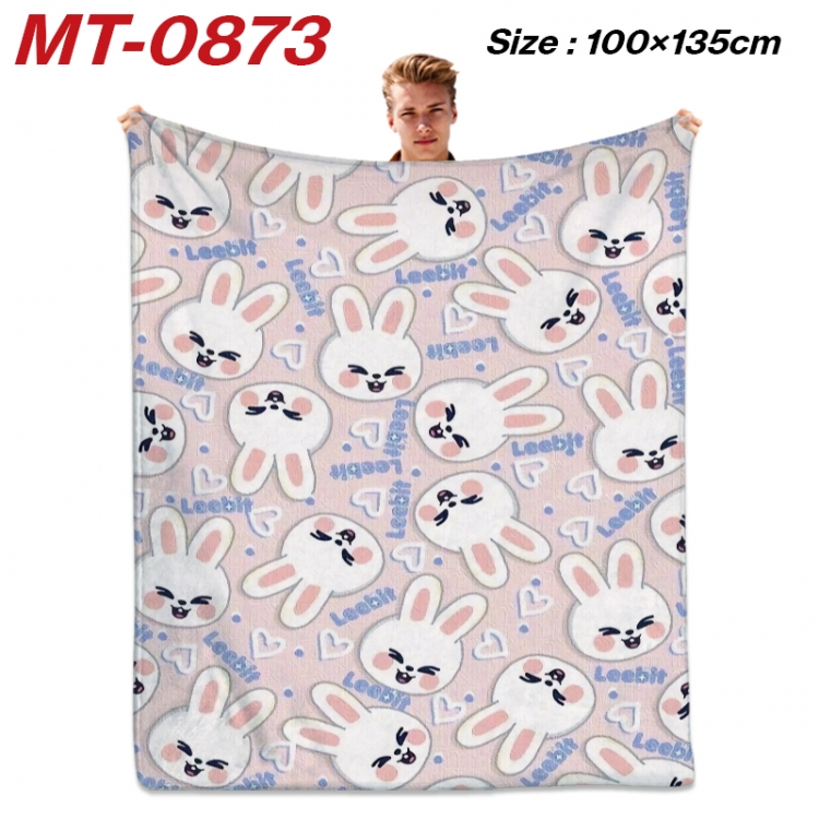 straykids Anime flannel blanket air conditioner quilt double-sided printing 100x135cm