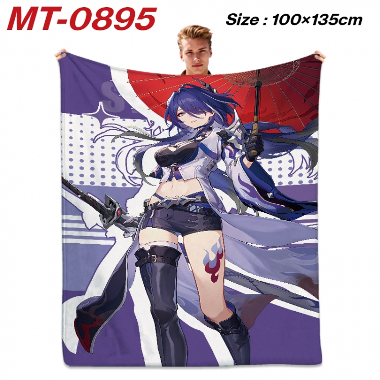 Honkai: Star Rail Anime flannel blanket air conditioner quilt double-sided printing 100x135cm