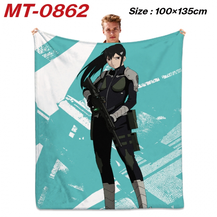 KAIJU NUMBER EIGHT Anime flannel blanket air conditioner quilt double-sided printing 100x135cm