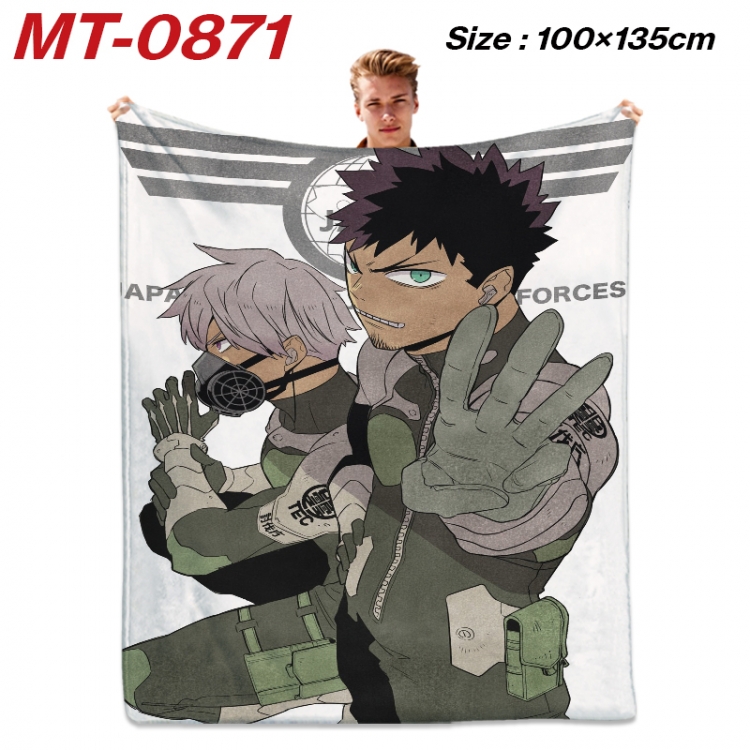 KAIJU NUMBER EIGHT Anime flannel blanket air conditioner quilt double-sided printing 100x135cm