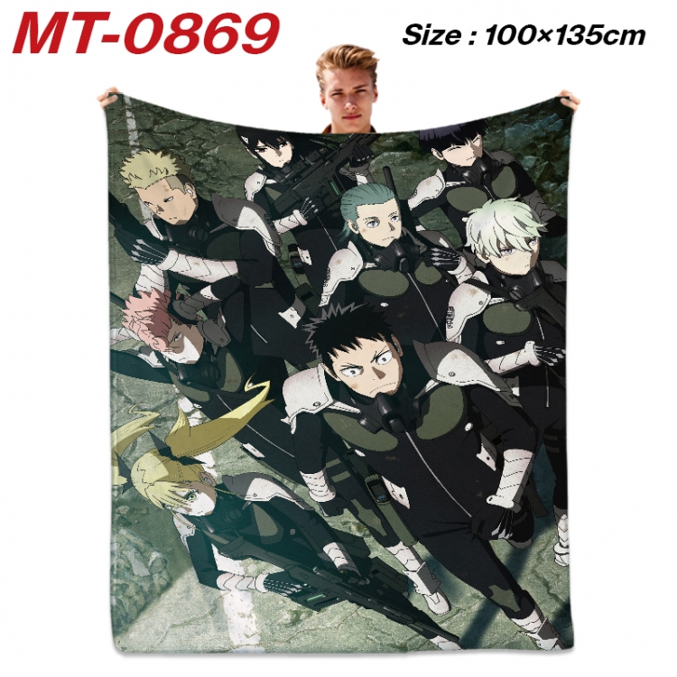 KAIJU NUMBER EIGHT Anime flannel blanket air conditioner quilt double-sided printing 100x135cm