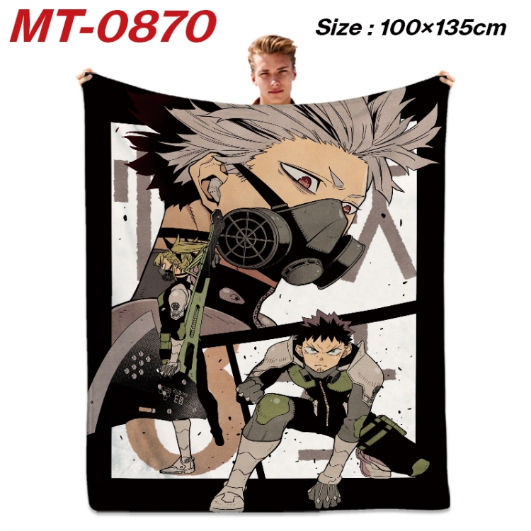 KAIJU NUMBER EIGHT Anime flannel blanket air conditioner quilt double-sided printing 100x135cm