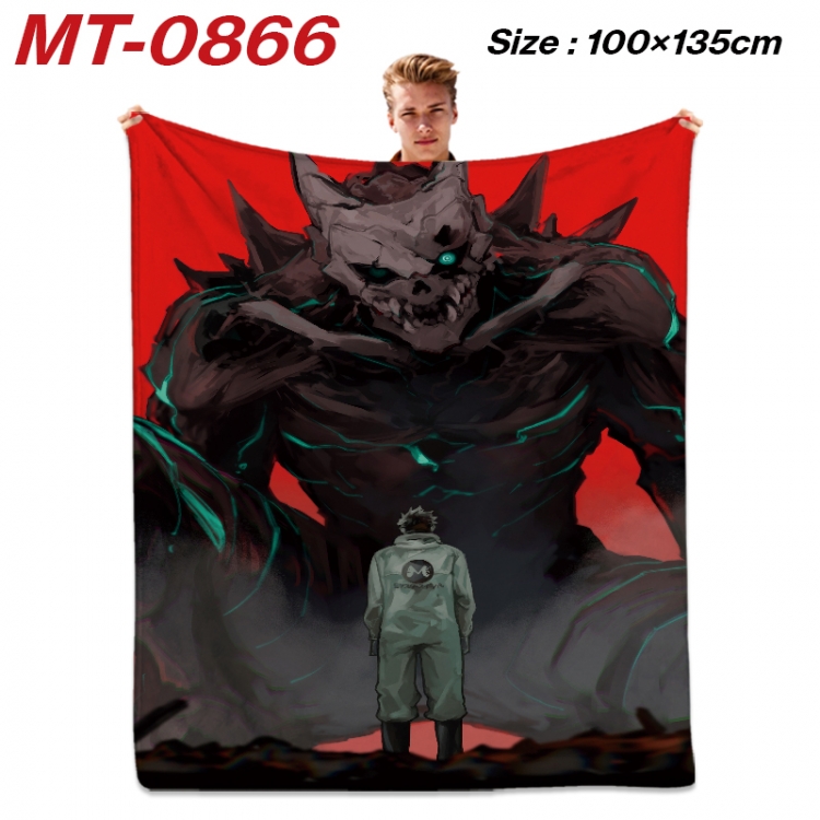 KAIJU NUMBER EIGHT Anime flannel blanket air conditioner quilt double-sided printing 100x135cm