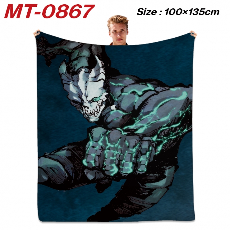 KAIJU NUMBER EIGHT Anime flannel blanket air conditioner quilt double-sided printing 100x135cm