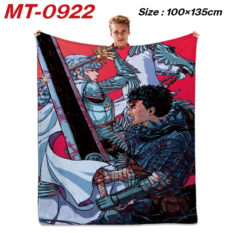 Berserk Anime flannel blanket air conditioner quilt double-sided printing 100x135cm