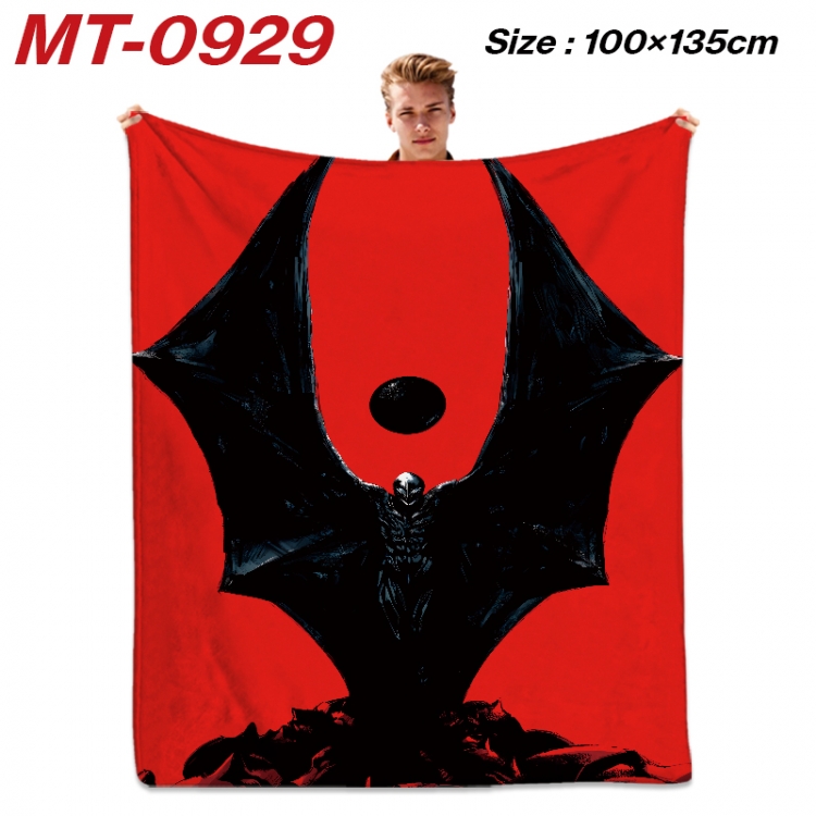 Berserk Anime flannel blanket air conditioner quilt double-sided printing 100x135cm