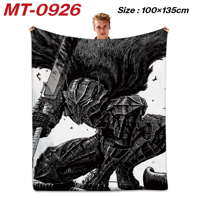 Berserk Anime flannel blanket air conditioner quilt double-sided printing 100x135cm