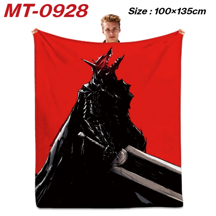 Berserk Anime flannel blanket air conditioner quilt double-sided printing 100x135cm