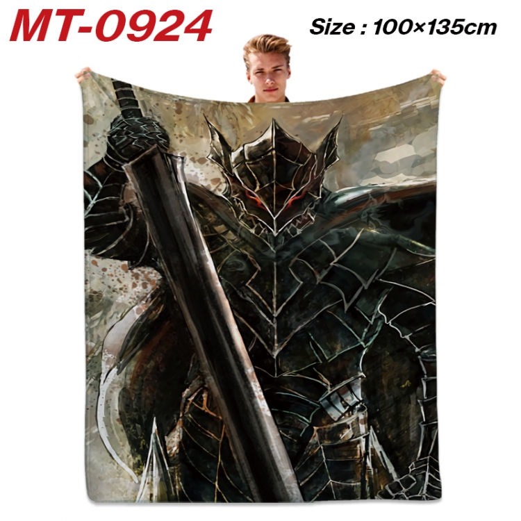 Berserk Anime flannel blanket air conditioner quilt double-sided printing 100x135cm