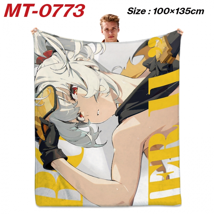 Zenless Zone Zero  Anime flannel blanket air conditioner quilt double-sided printing 100x135cm