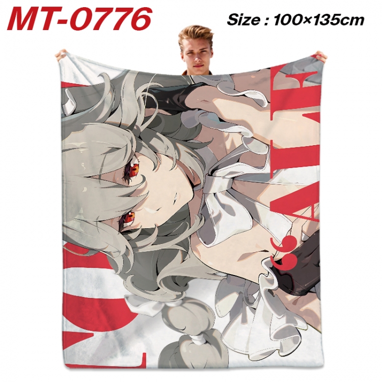 Zenless Zone Zero  Anime flannel blanket air conditioner quilt double-sided printing 100x135cm