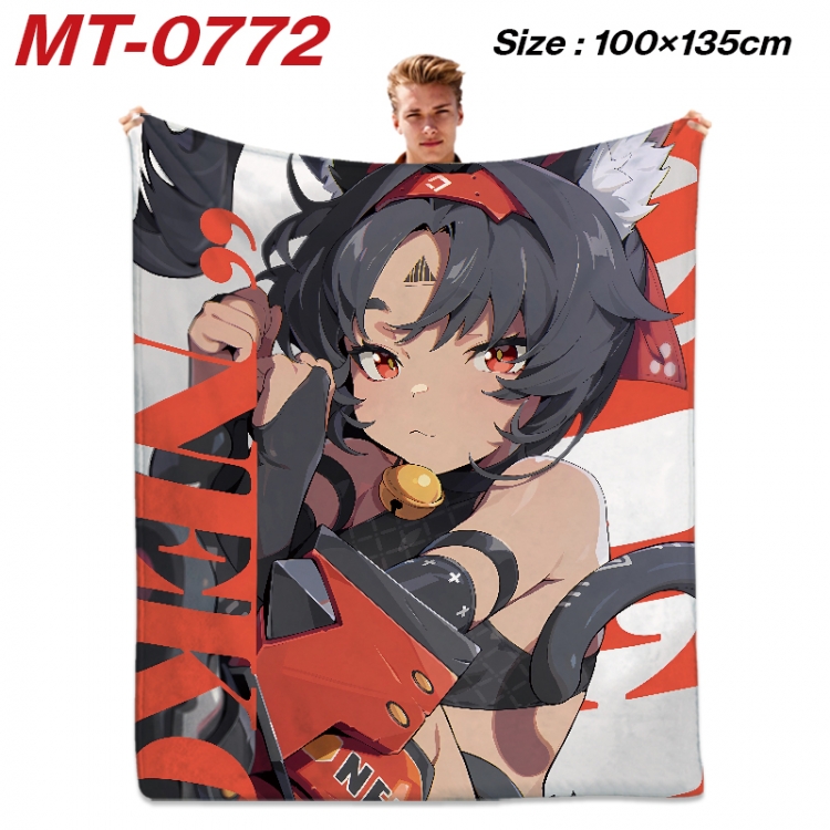 Zenless Zone Zero  Anime flannel blanket air conditioner quilt double-sided printing 100x135cm