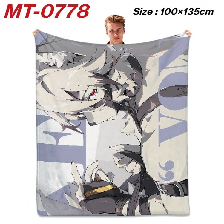 Zenless Zone Zero  Anime flannel blanket air conditioner quilt double-sided printing 100x135cm