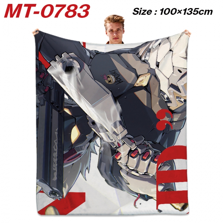 Zenless Zone Zero  Anime flannel blanket air conditioner quilt double-sided printing 100x135cm