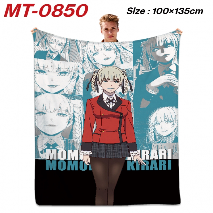 Kakegurui Anime flannel blanket air conditioner quilt double-sided printing 100x135cm